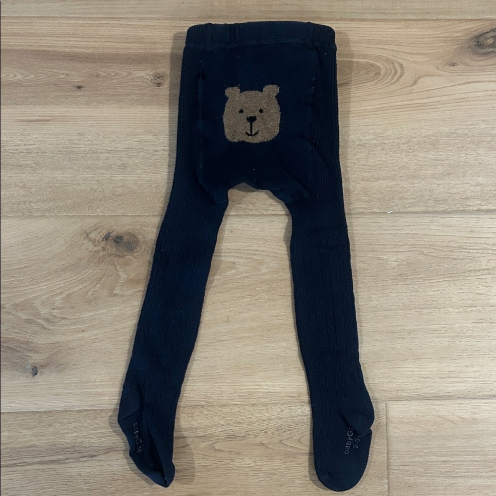 Gap: 2-3T Navy Tights with Bear Design